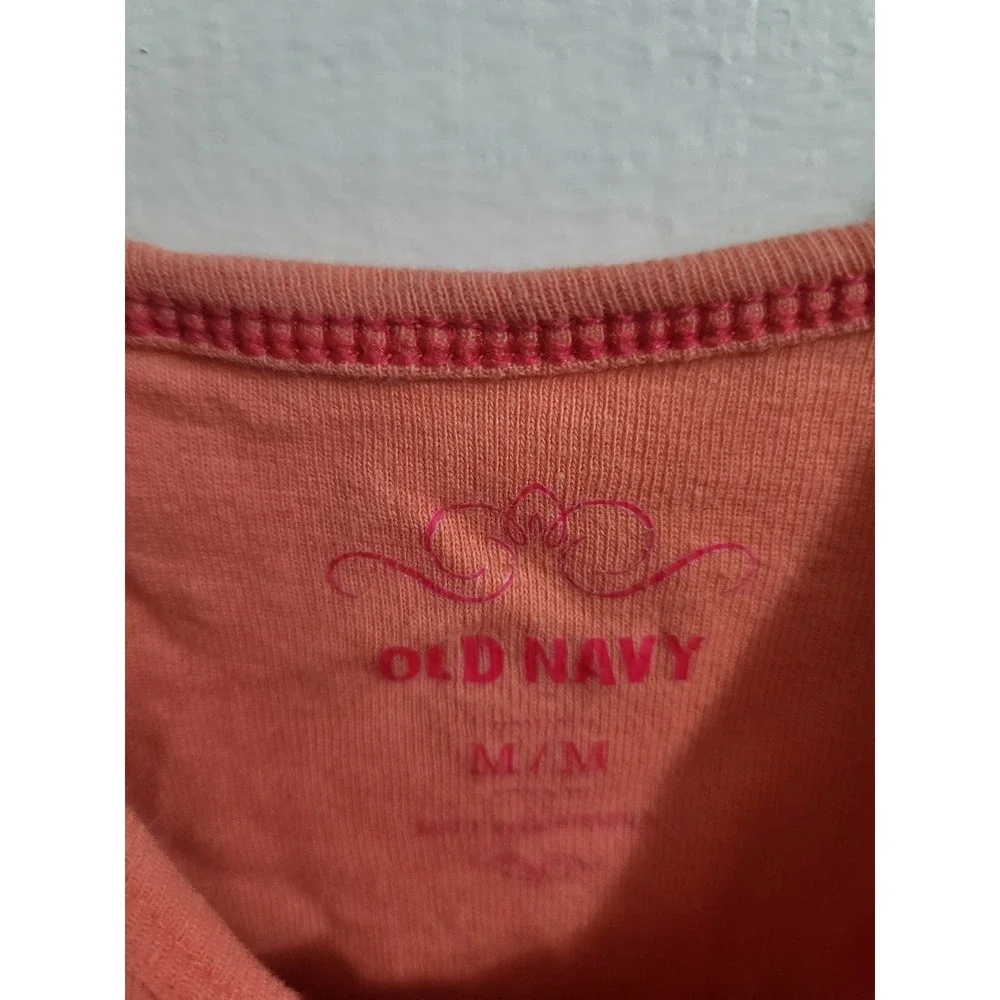 Old Navy Girls Coral Peach Cami Tank Top Spaghetti Strap V-Neck Size Medium M 8